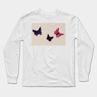 Butterflies acrylic painting by tabitha kremesec Long Sleeve T-Shirt